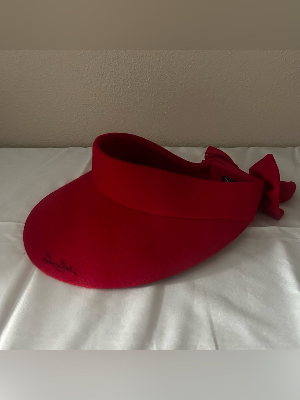 Panama Jack Red Women's Visor Hat with Bow